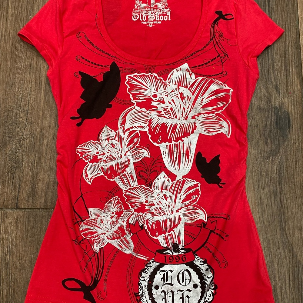 Red Graphic Women's Top